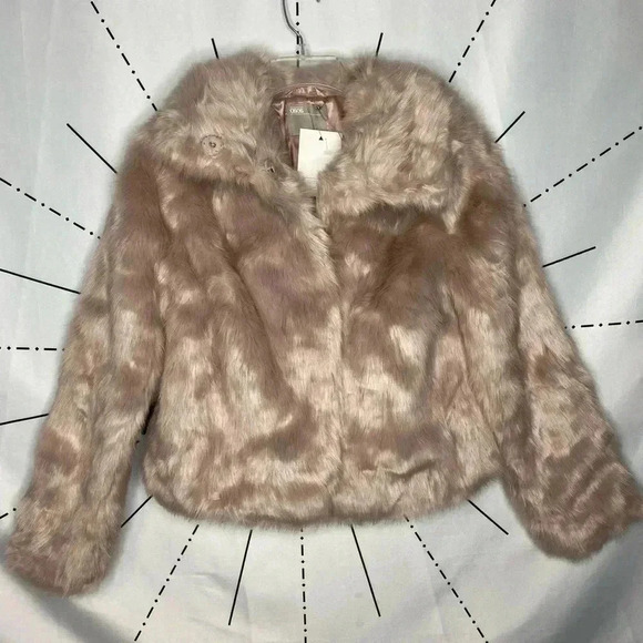 Asos Blush Pink Faux Fur Jacket - Picture 3 of 8